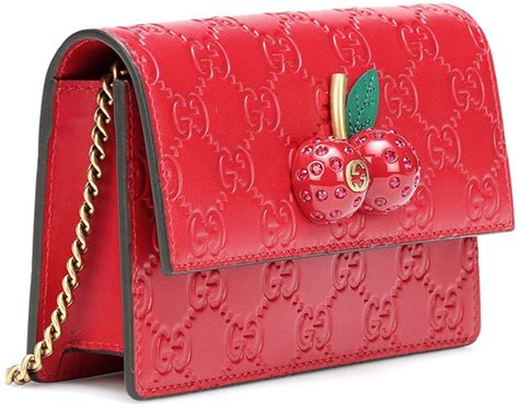 gucci signature mini bag with cherries|Gucci cherry bag red.